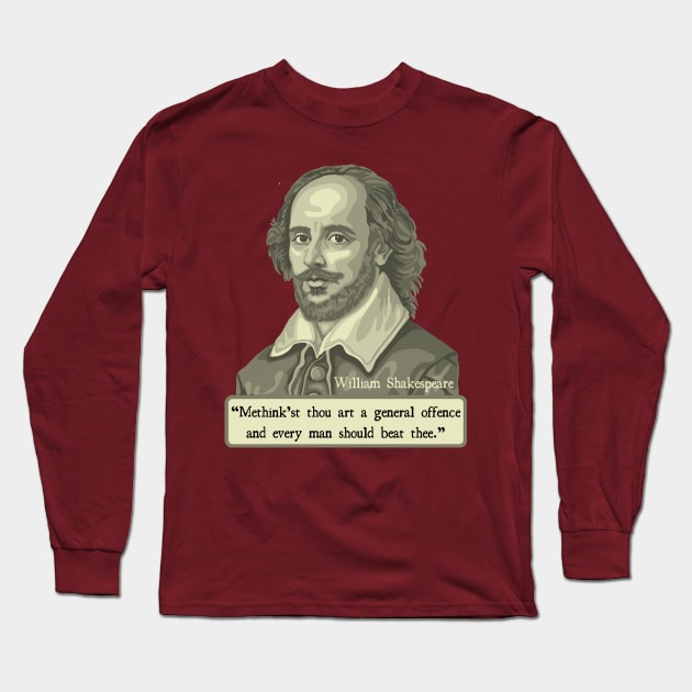 Shakespeare Insult Long Sleeve T-Shirt by Slightly Unhinged